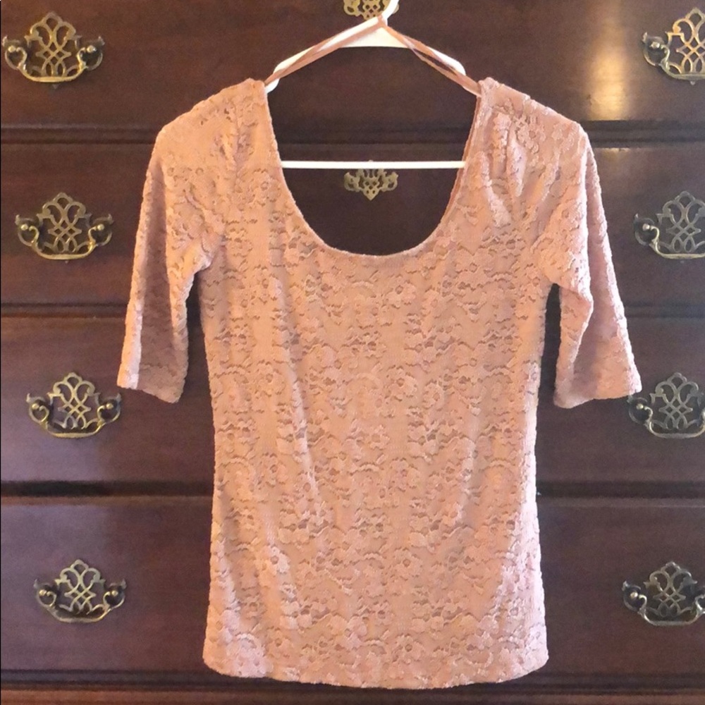 Pink lace top